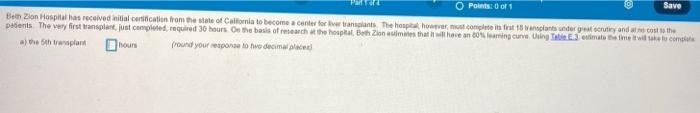 O Points: 0 of 1 Save Ben Zion Hospital has