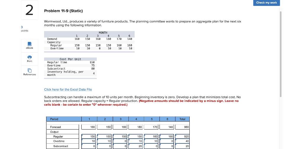 Please explain how to calculate each vale step by