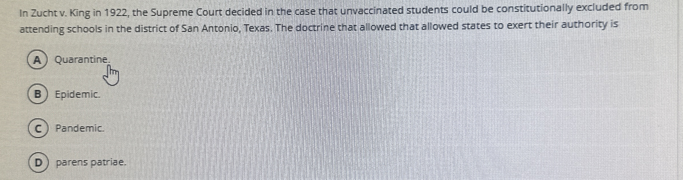 In Zucht v . King in 1 9 2 2 , the Supreme Court