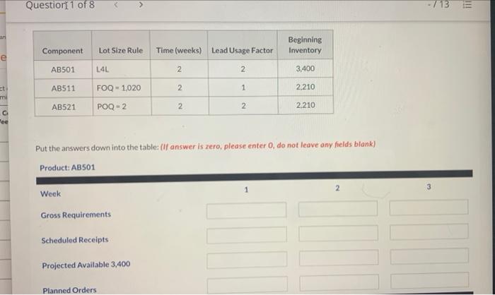 please follow format Complete inventory records