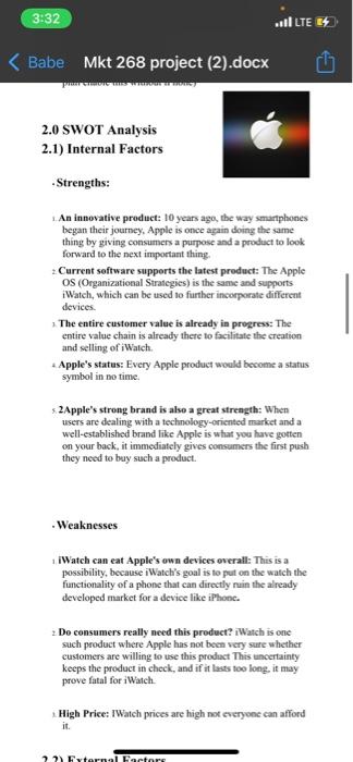 Could you write a report about Apple Watch and