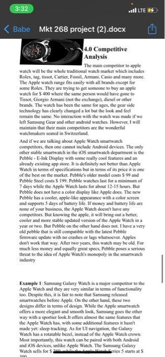 Could you write a report about Apple Watch and