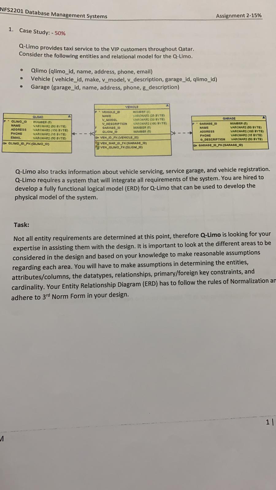 NFS2201 Database Management Systems Assignment