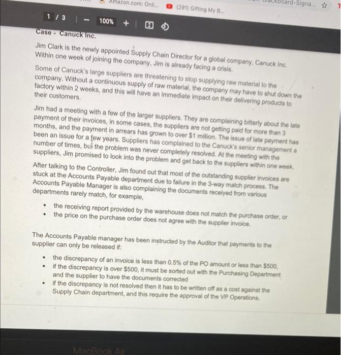 SIB530 Mini-Case Study Assignment Assignment