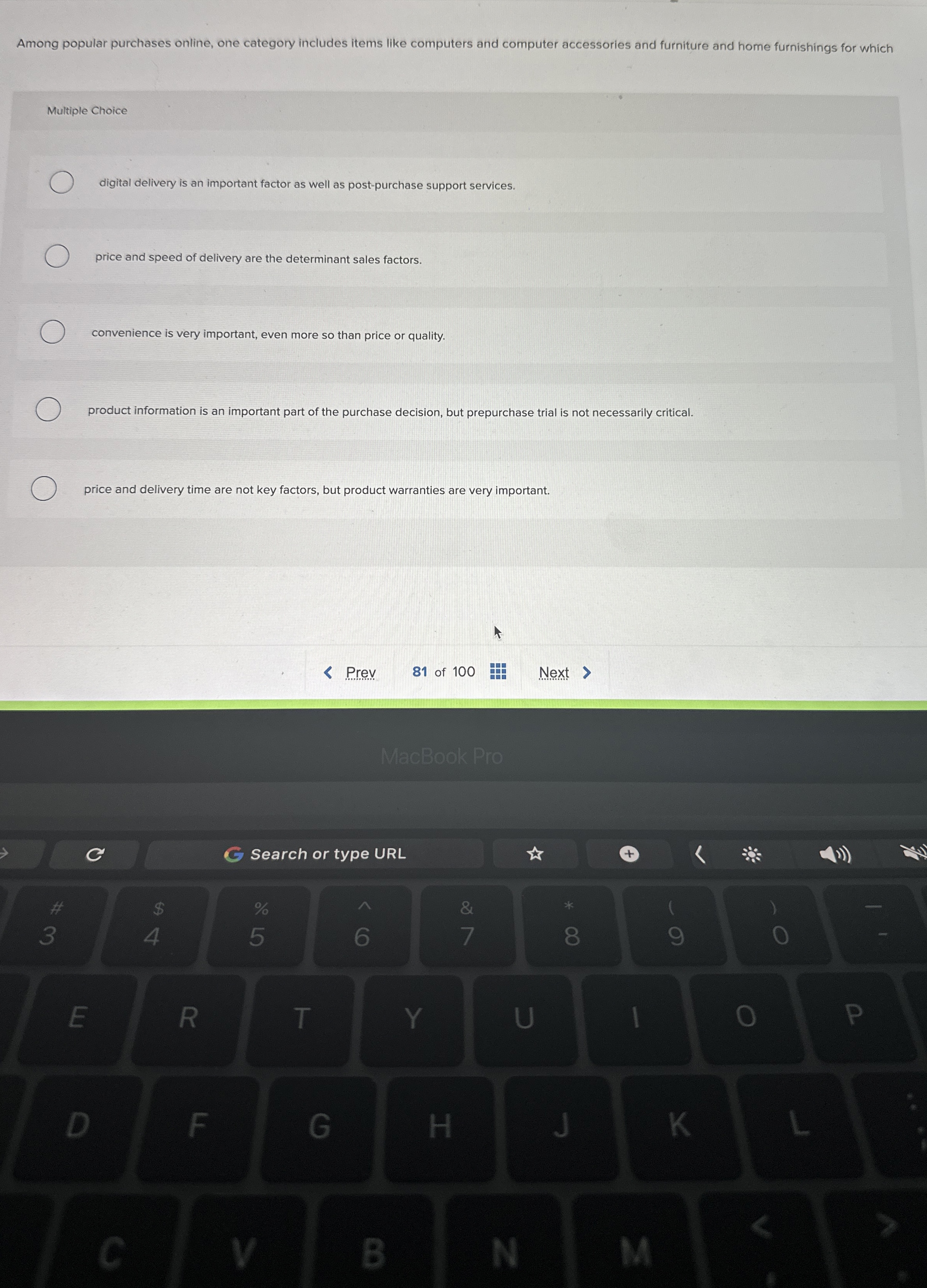 Among popular purchases online, one category