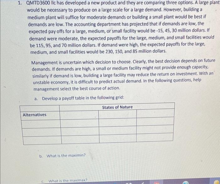 1. QMTD3600 lic has developed a new product and