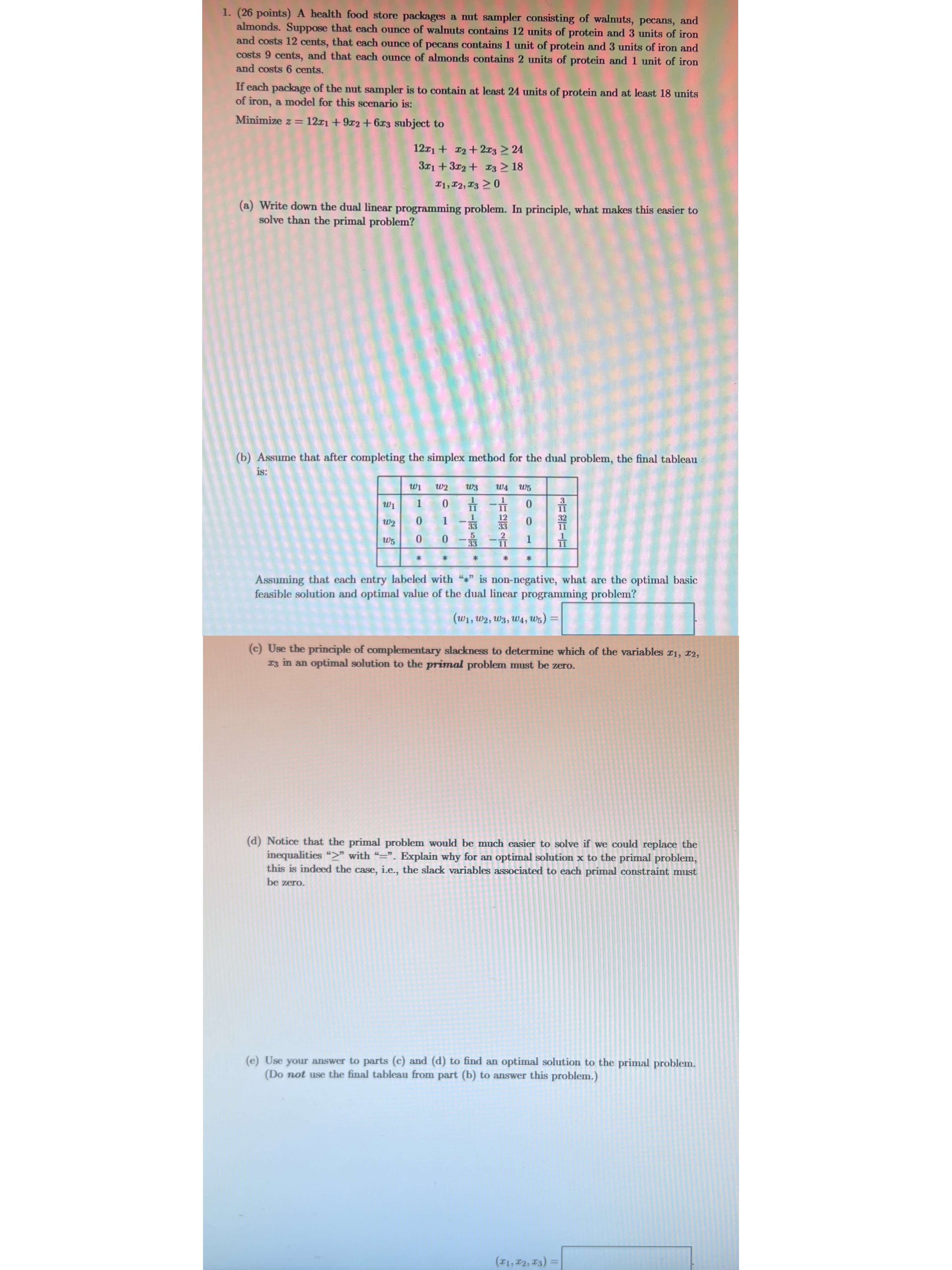 ( 2 6 points ) A health food store packages a nut