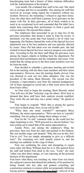 Alan Being the Operations Manager, Fran Jackson