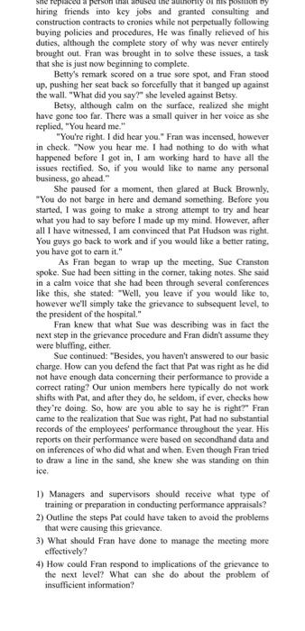 Alan Being the Operations Manager, Fran Jackson