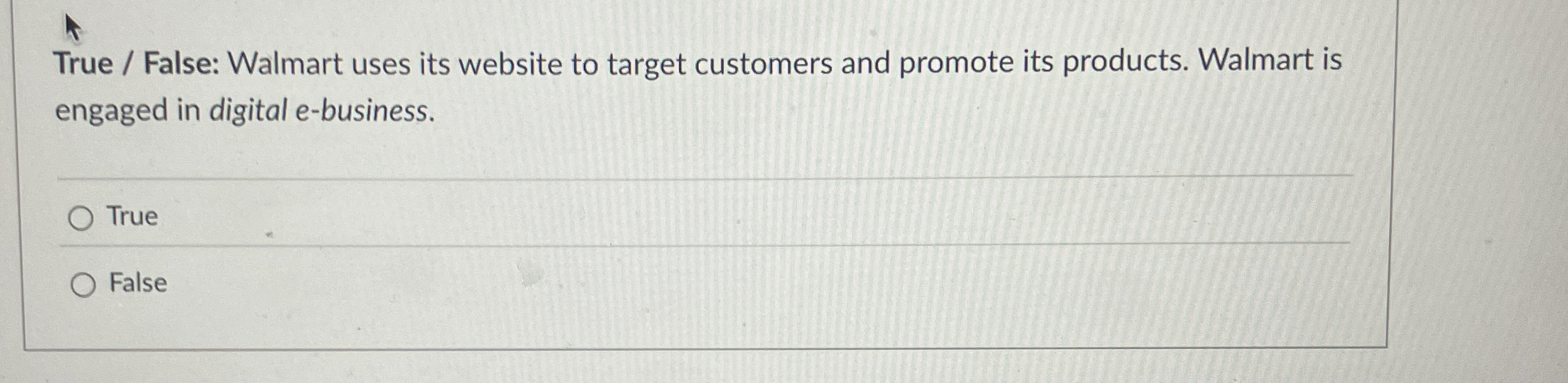 True / False: Walmart uses its website to target