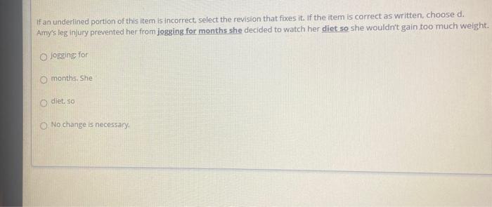 If an underlined portion of this item is