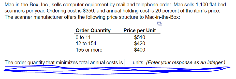 Mac-in-the-Box, Inc., sells computer equipment by
