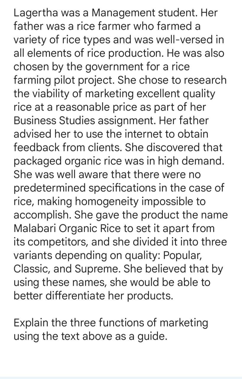 Lagertha was a Management student. Her father was