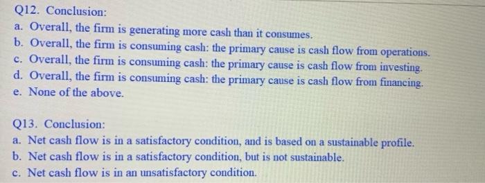 Reading above question 10-13 use the chart to