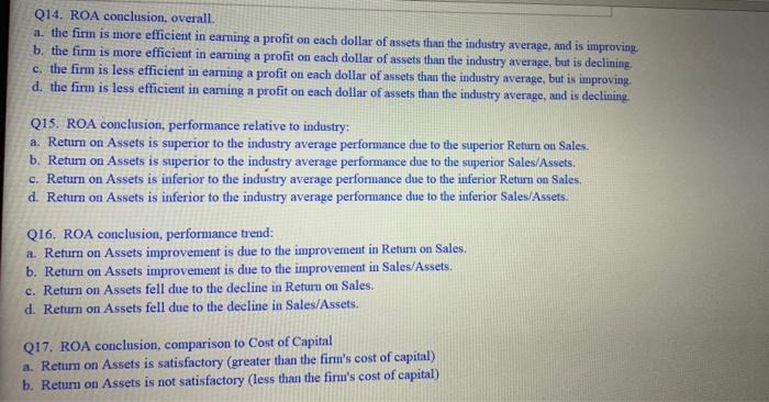 Reading above question 10-13 use the chart to