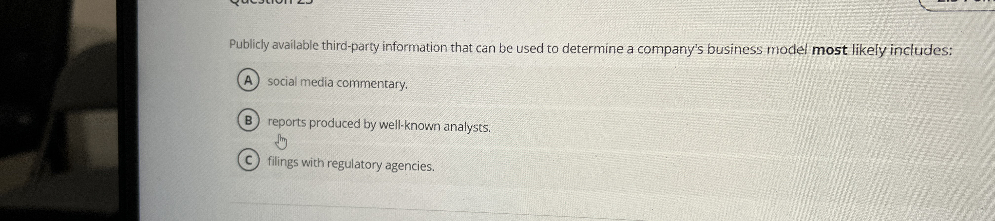 Publicly available third - party information that
