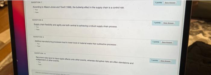 QUESTION 1 1 points Save Answer In a typical drop