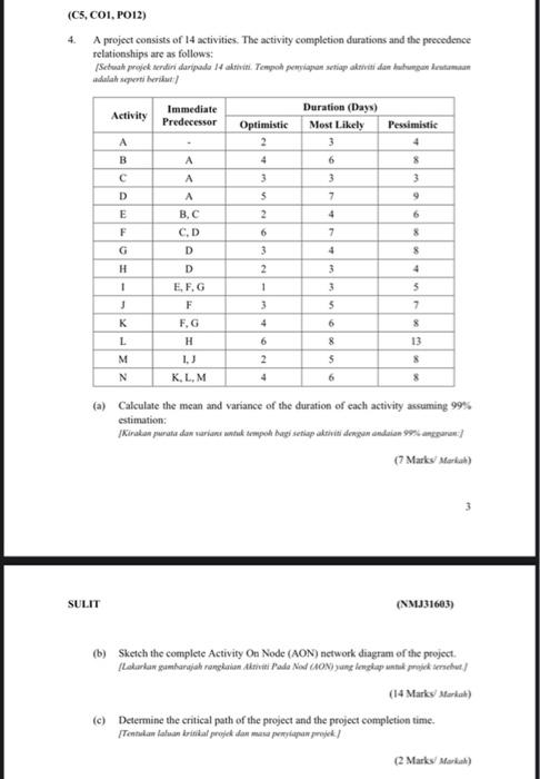 Question Soalan (C1, C01, 2012) 1. Define what is