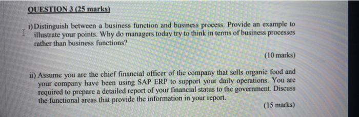 just ii QUESTION 3 (25 marks) 1) Distinguish