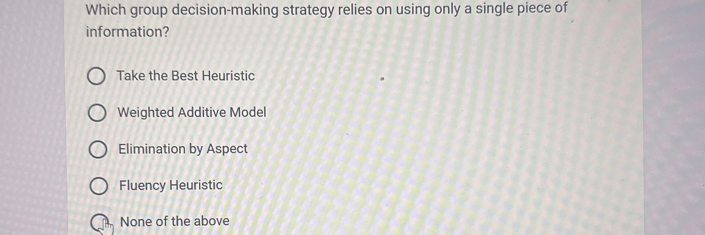 Which group decision - making strategy relies on