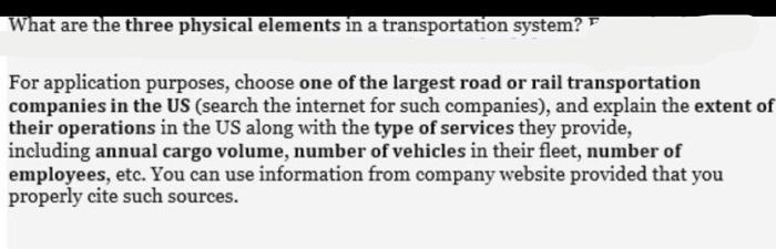 What are the three physical elements in a