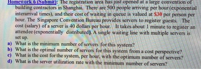 Homework 6 (Submit): The registration area has
