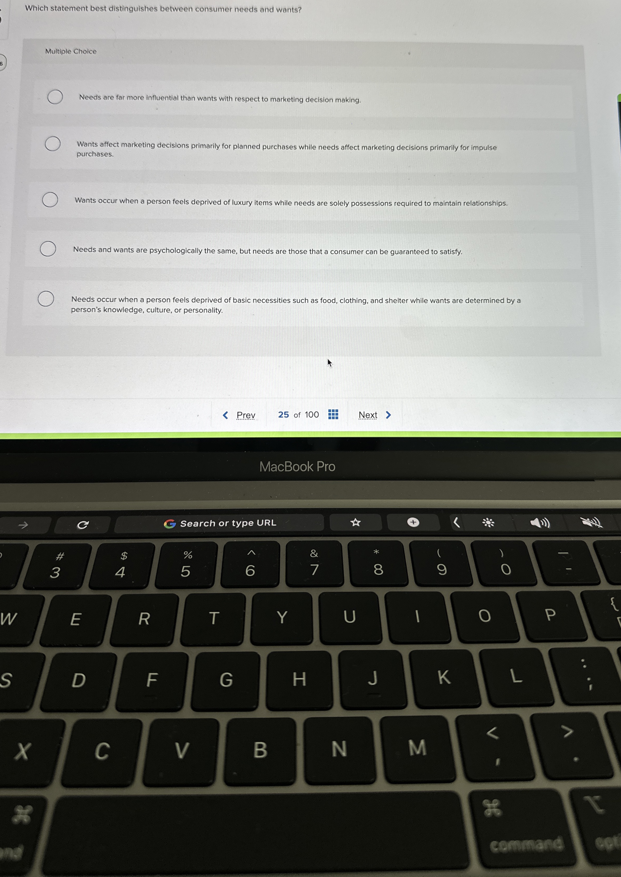 Which statement best distinguishes between