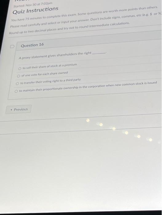 no explanation needed. only correct option please