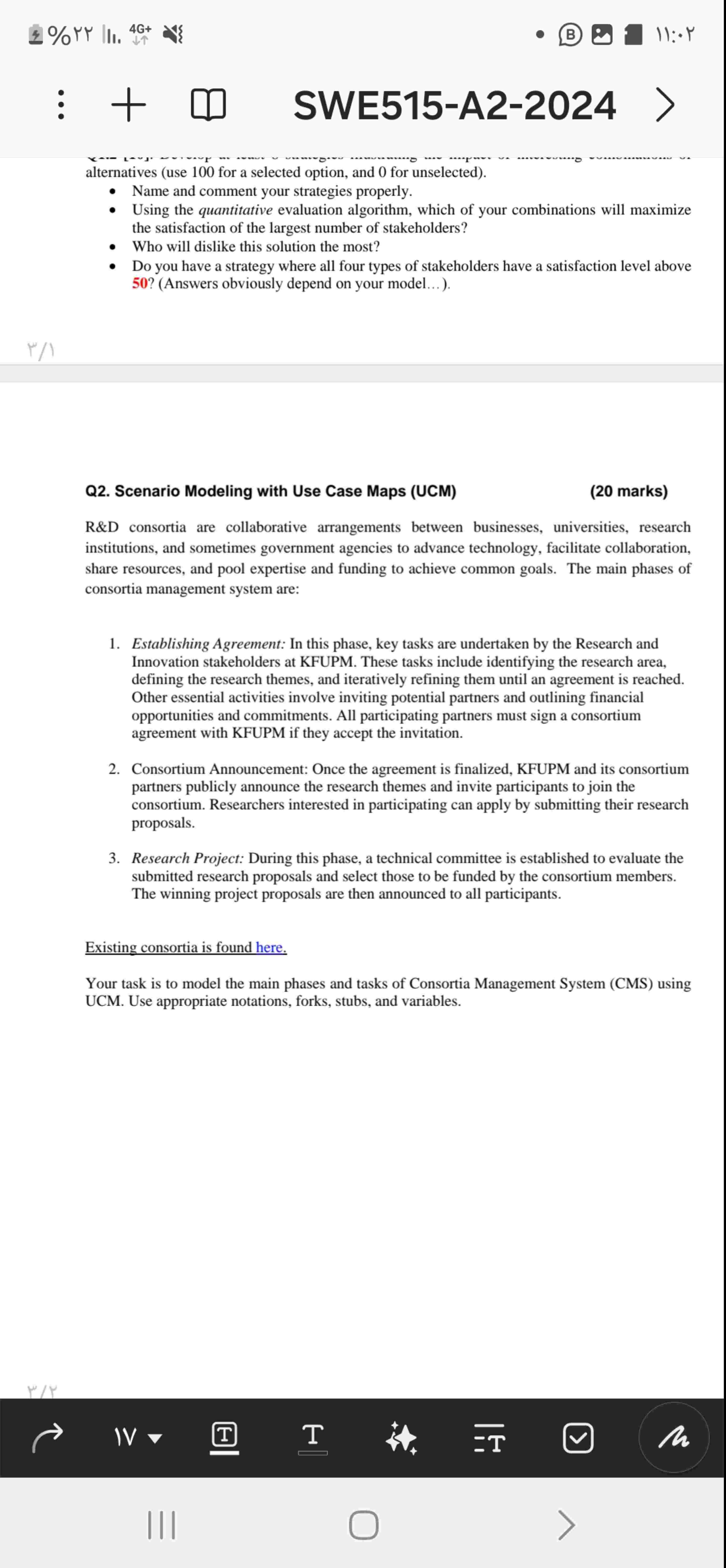 Q 2 . Scenario Modeling with Use Case Maps ( UCM