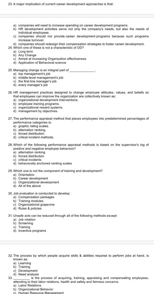 answer these MCQS i. i a training eveni inciudes