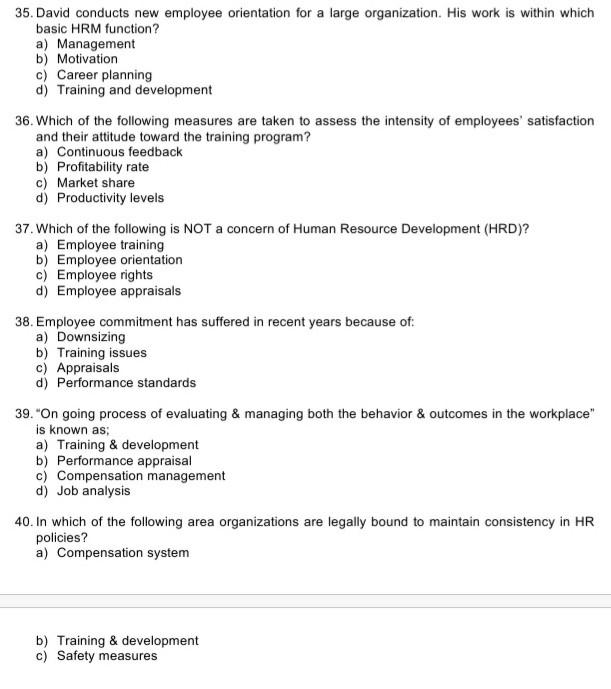 answer these MCQS i. i a training eveni inciudes