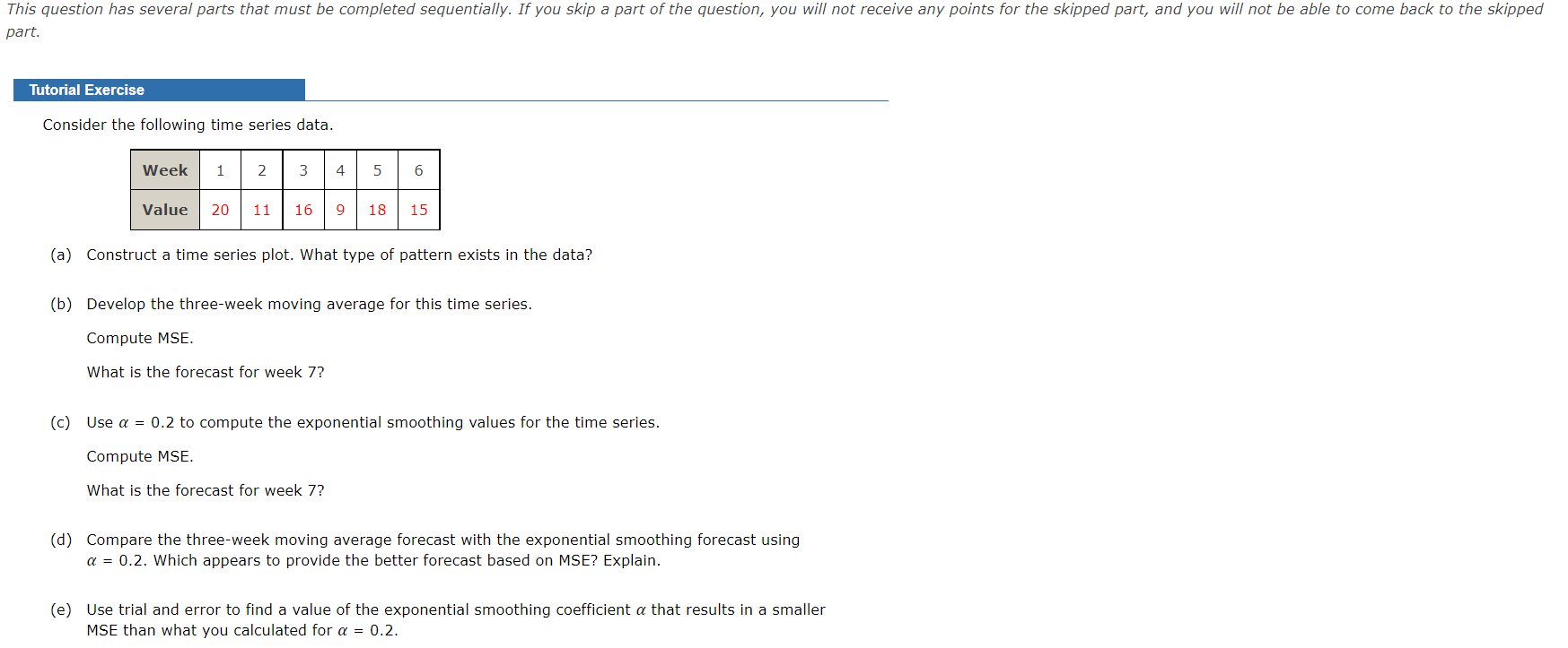 This question has several parts that must be