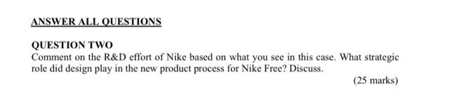 ANSWER ALL QUESTIONS QUESTION TWO Comment on the