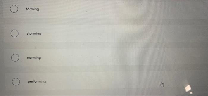 During which stage of team development does the