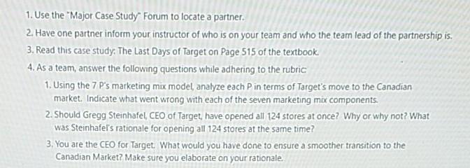Case study Target Corporation, the second largest