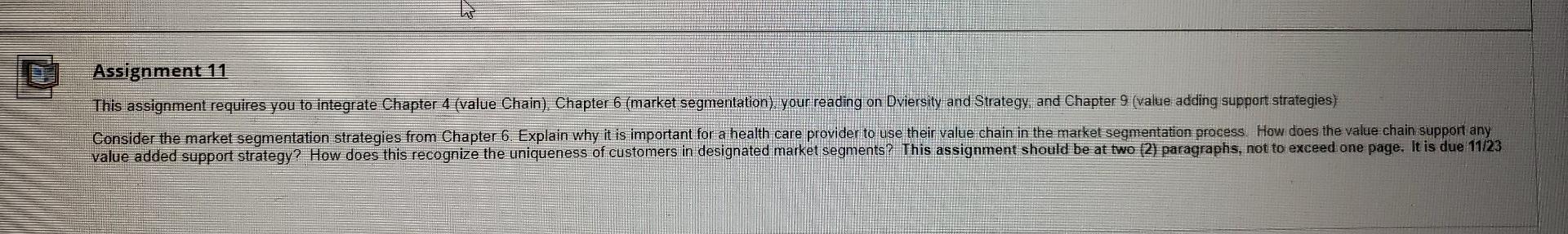 Assignment 11 This assignment requires you to