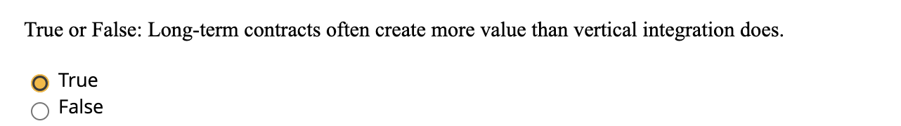 True or False: Long-term contracts often create