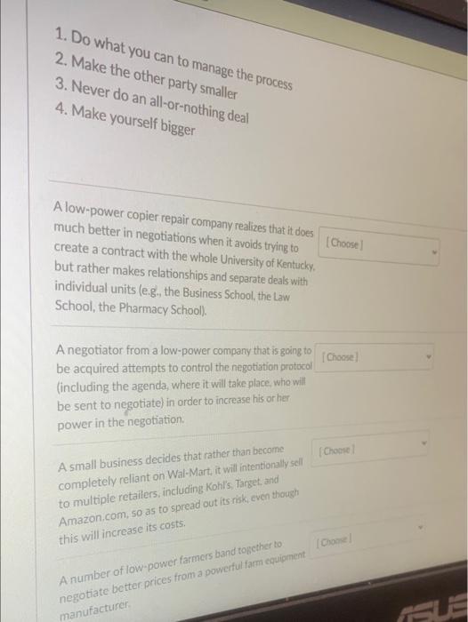 Matching. Please match the following ways in
