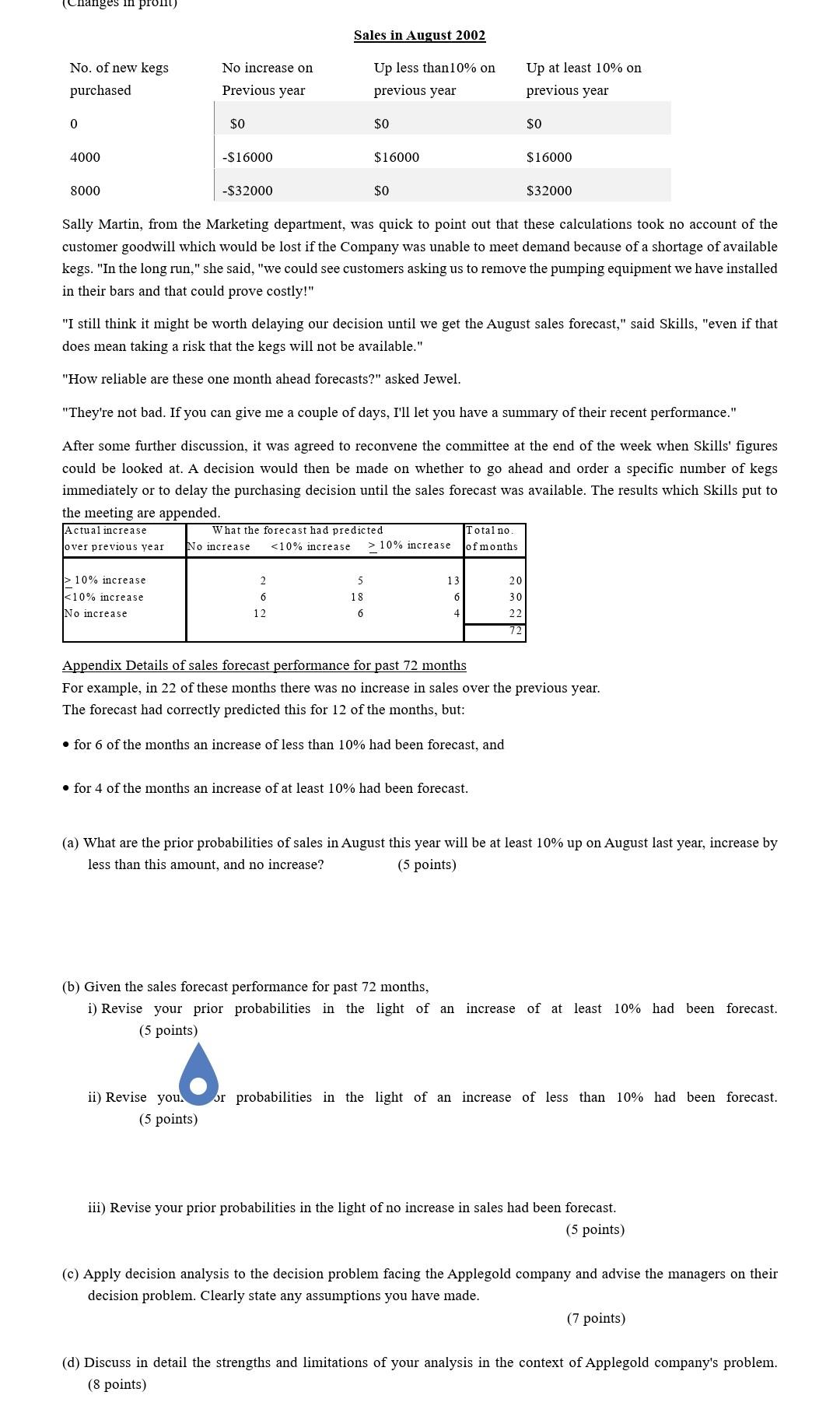 True False True False 1. Decision analysis will