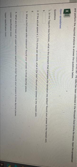 please answer these Excel Online Activity: