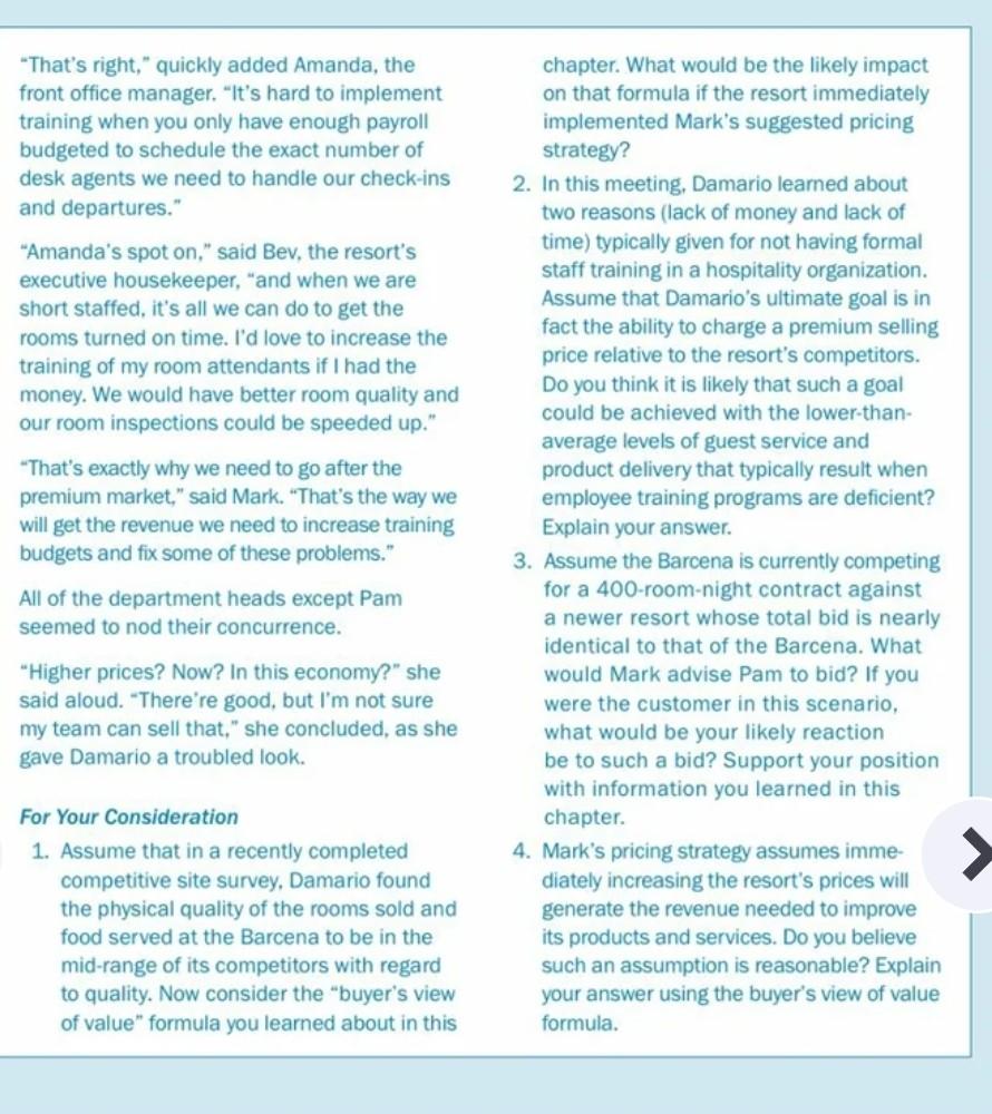 88 CHAPTER 3 VALUE KEY CONCEPT CASE STUDY "Thanks