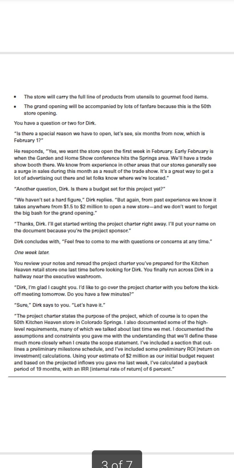 develop Scope baseline of the project? Real World