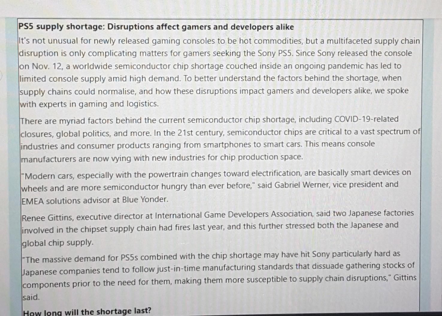 Supply chain management read the case study and