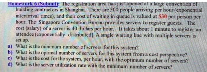 answer b Homework 6 (Submit): The registration