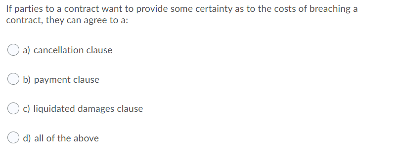 If parties to a contract want to provide some