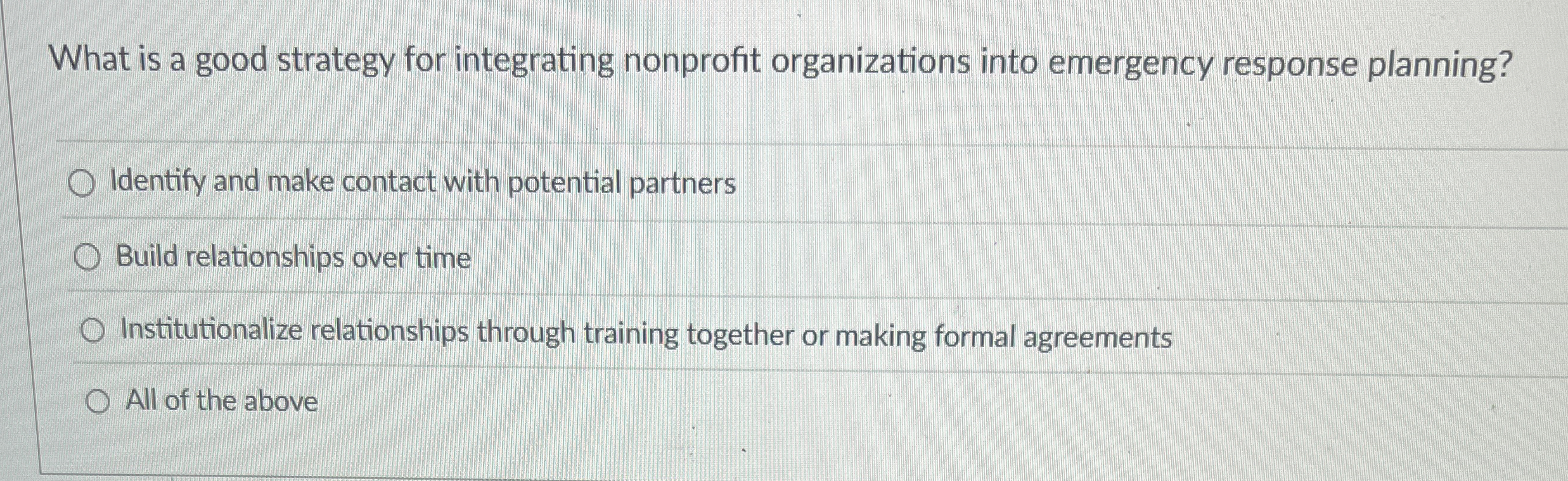 What is a good strategy for integrating nonprofit