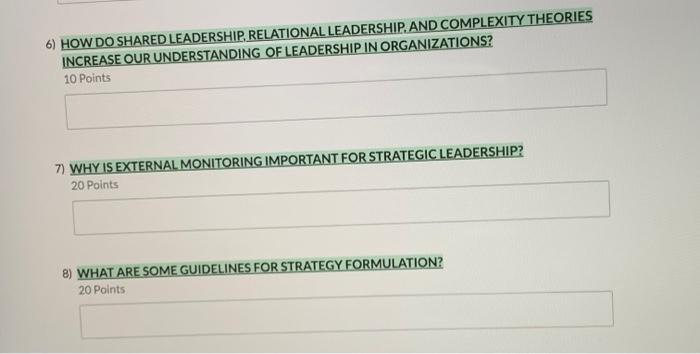 plz answer these 8 questions CHAPTER 12 STRATEGIC