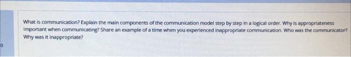 What is communication? Explain the main