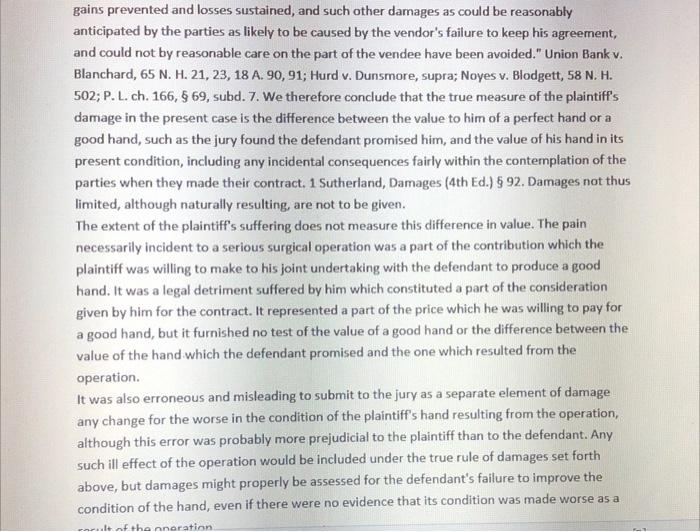 case study ( Business law) 146 A. 641 HAWKINS v.