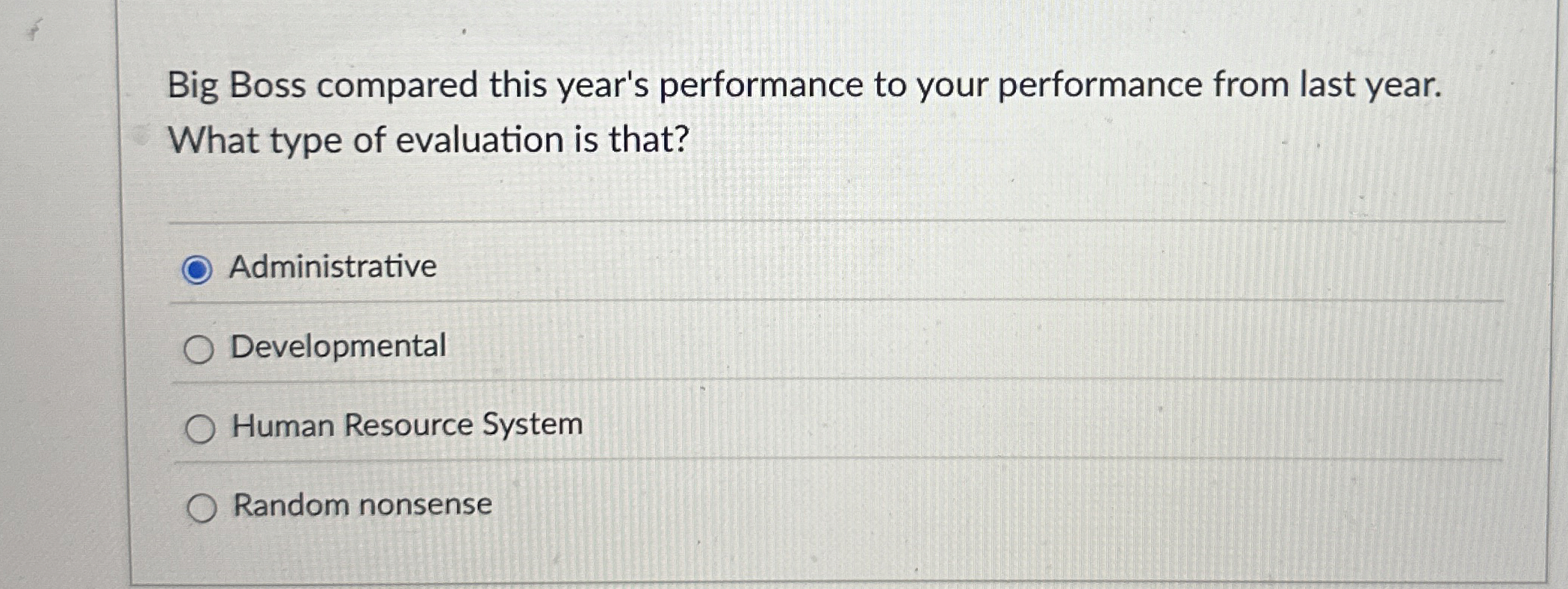 Big Boss compared this year's performance to your